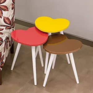 میز عسلی مدل قلب مجموعه 3 عددی