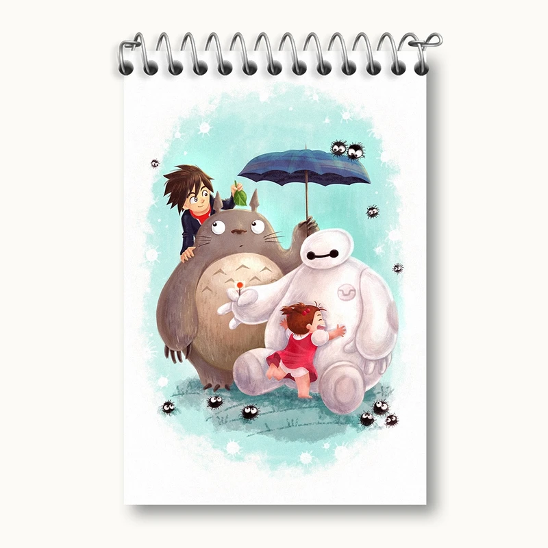 دفتر یادداشت 50 برگ خندالو مدل انیمه توتورو (Totoro) کد F2142