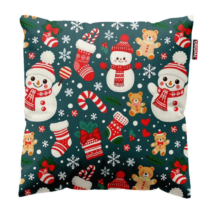 کوسن پاد آفرین طرح کریسمس کد 2646 سایز 30*30 سانتی متر