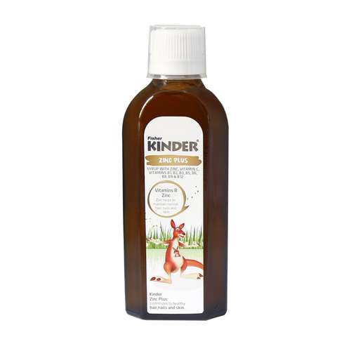 شربت زینک پلاس فیشر کیندر - 200 میلی لیتر