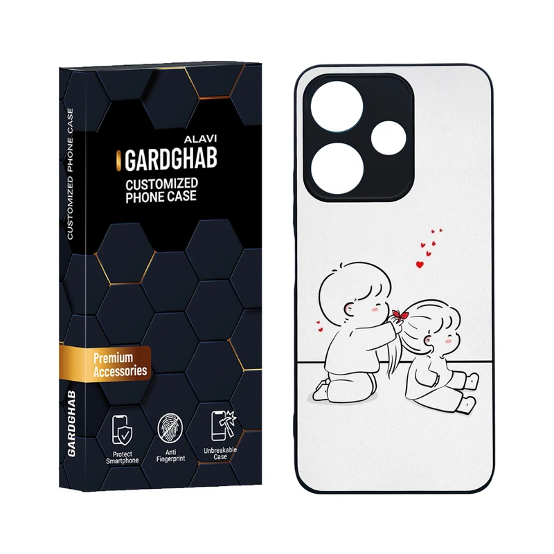 کاور گارد قاب علوی مدل دورژله ای فانتزی مناسب برای گوشی موبایل شیائومی Redmi 13 4G / 5G