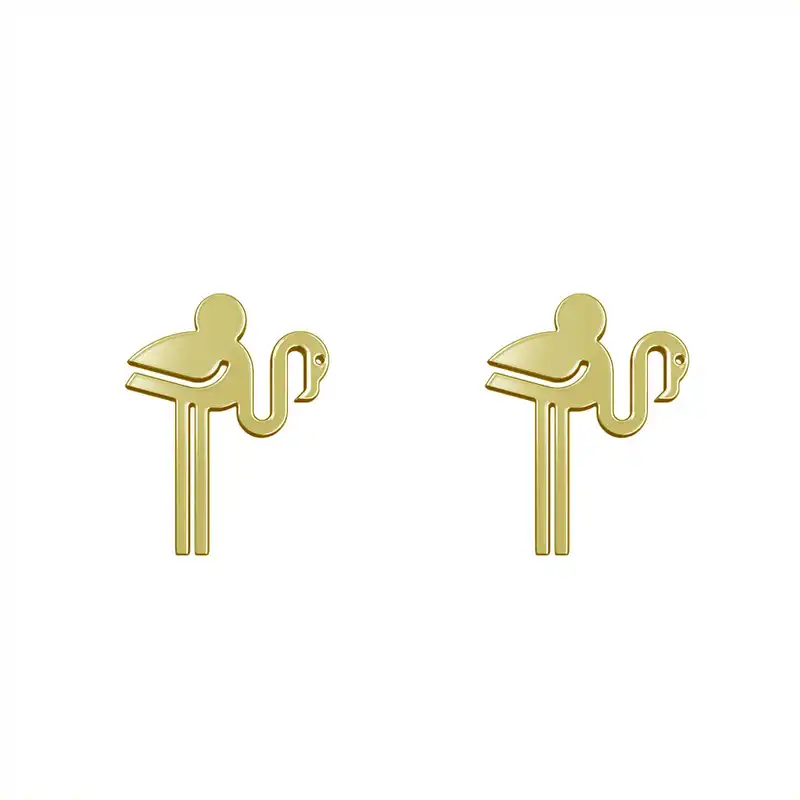 گوشواره طلا 18 عیار زنانه مدوپد مدل لک لک کد GA1-16046