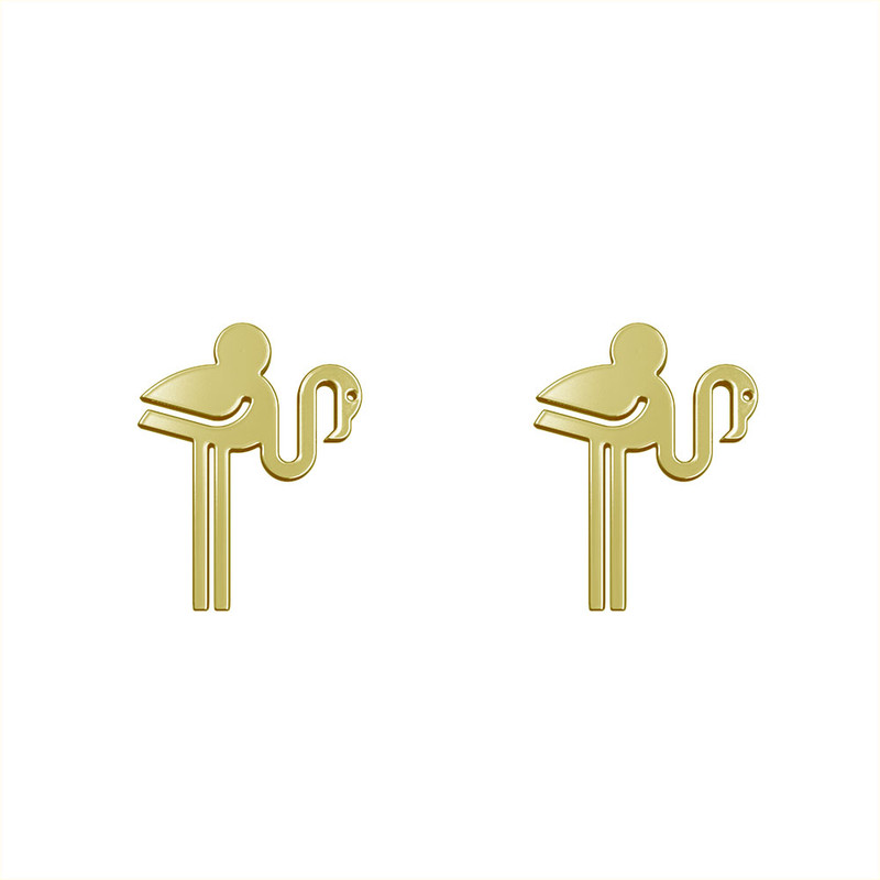 گوشواره طلا 18 عیار زنانه مدوپد مدل لک لک کد GA1-16046