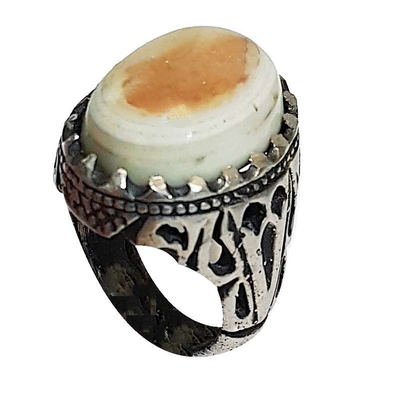 انگشتر نقره مردانه مدل عقیق سلیمانی حجرالمراد ASHM2