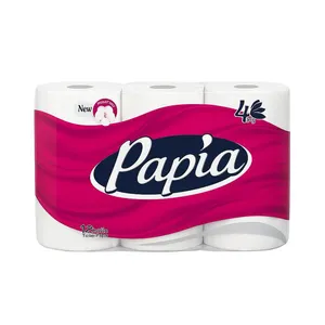 دستمال توالت 4 لایه پاپیا کد 70 بسته 12 عددی