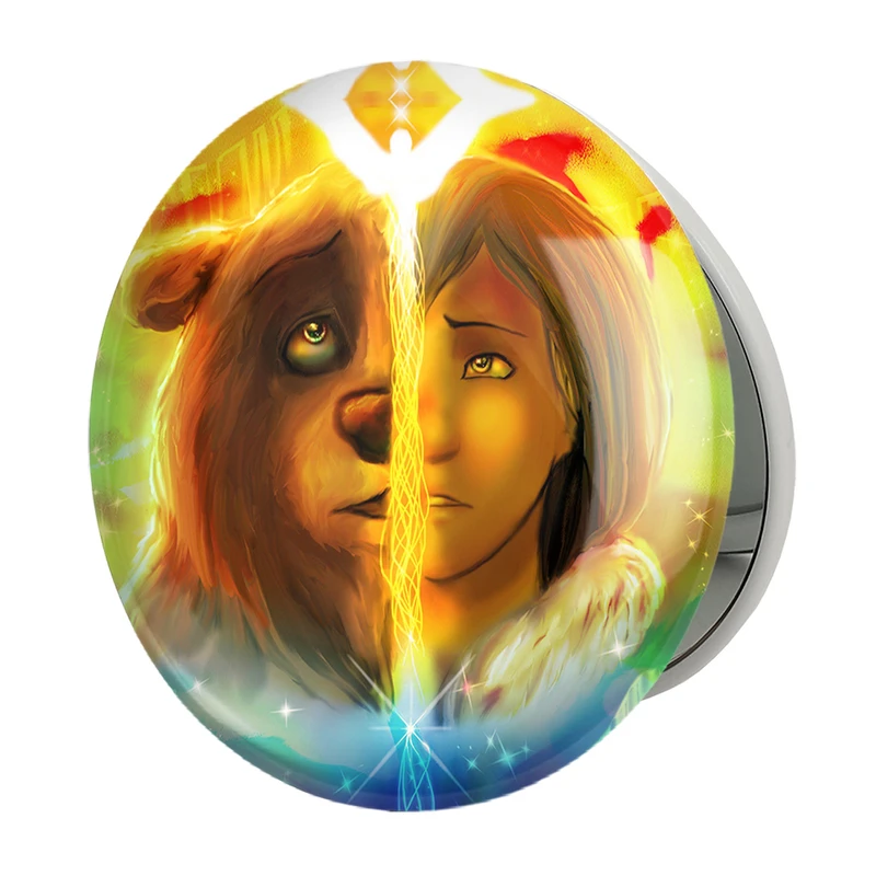 آینه جیبی خندالو طرح انیمیشن خرس برادر Brother Bear مدل تاشو کد 13718 