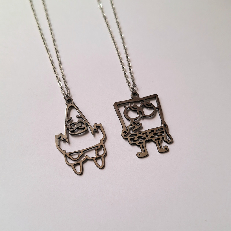 گردنبند دخترانه مدل باب اسفنجی و پاتریک بسته 2 عددی گردنبند دخترانه مدل باب اسفنجی و پاتریک بسته 2 عددی