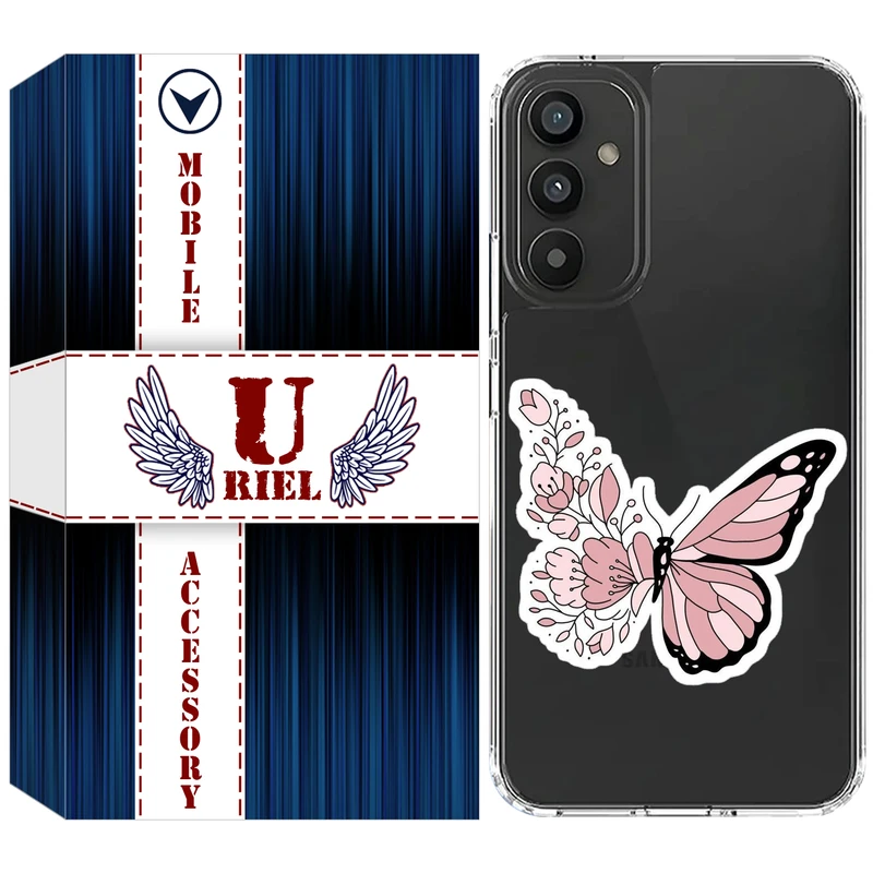 کاور یوریل مدل Clear کد 98 طرح پروانه مناسب برای گوشی موبایل سامسونگ Galaxy A16