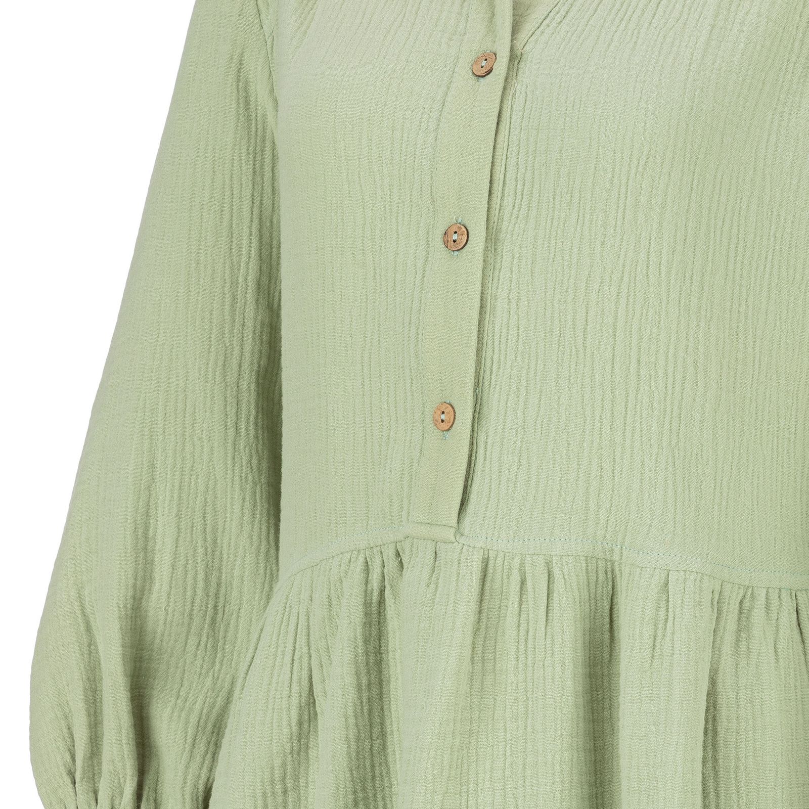 پیراهن زنانه سرژه مدل 206399 رنگ سبز -  - 4