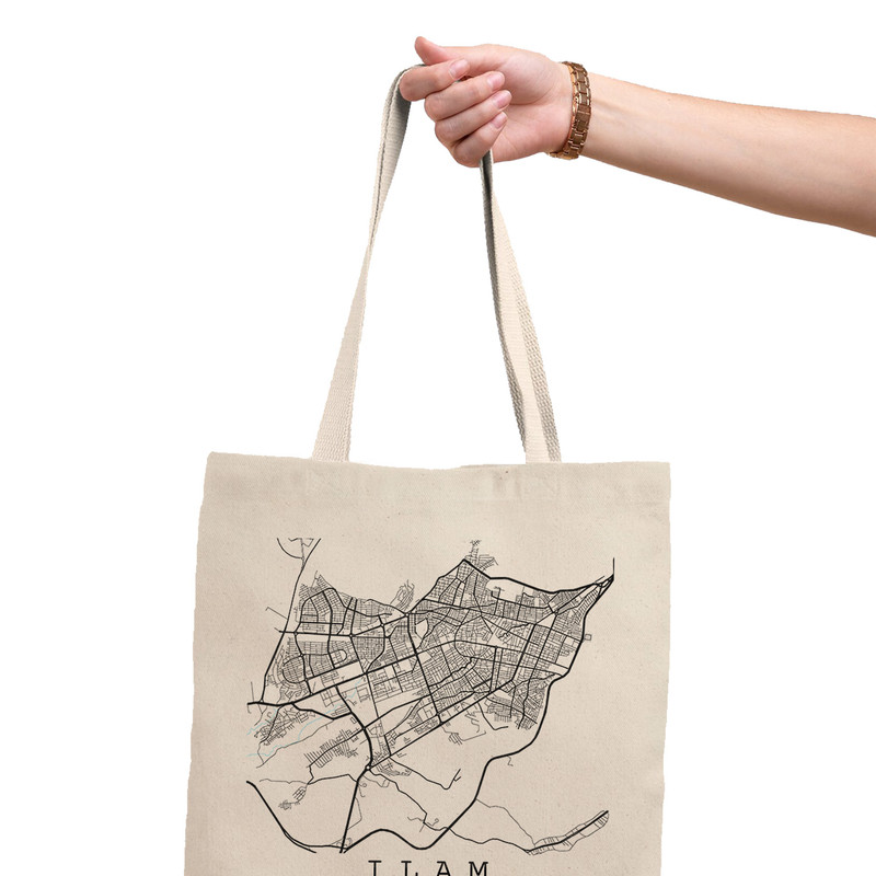 ساک خرید ترمه طراحان ایده مدل نقشه شهر ایلام کد map0505 - L