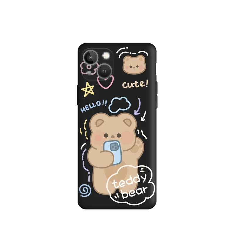کاور قاب گارد طرح خرس بیر دخترونه کد f6723 مناسب برای گوشی موبایل اپل iphone 13 Mini