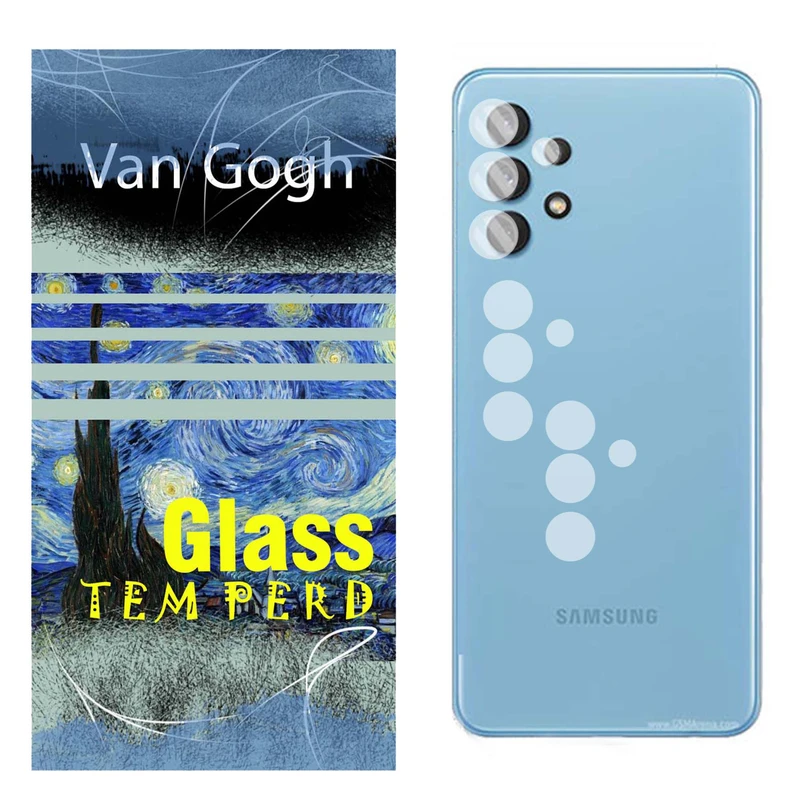  محافظ لنز دوربین ونگوگ مدل LZ_VA مناسب برای گوشی موبایل سامسونگ Galaxy A32 بسته سه عددی