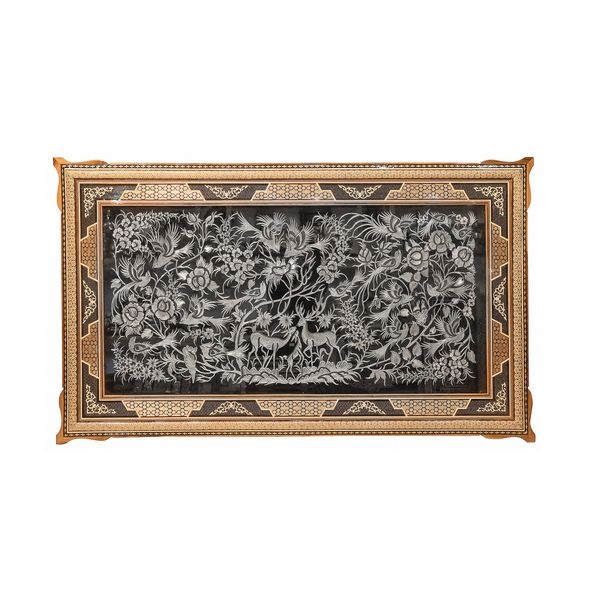 تابلو قلمزنی مسی صنایع دستی فاخر مدل فردوس کد Eden123p73in10050