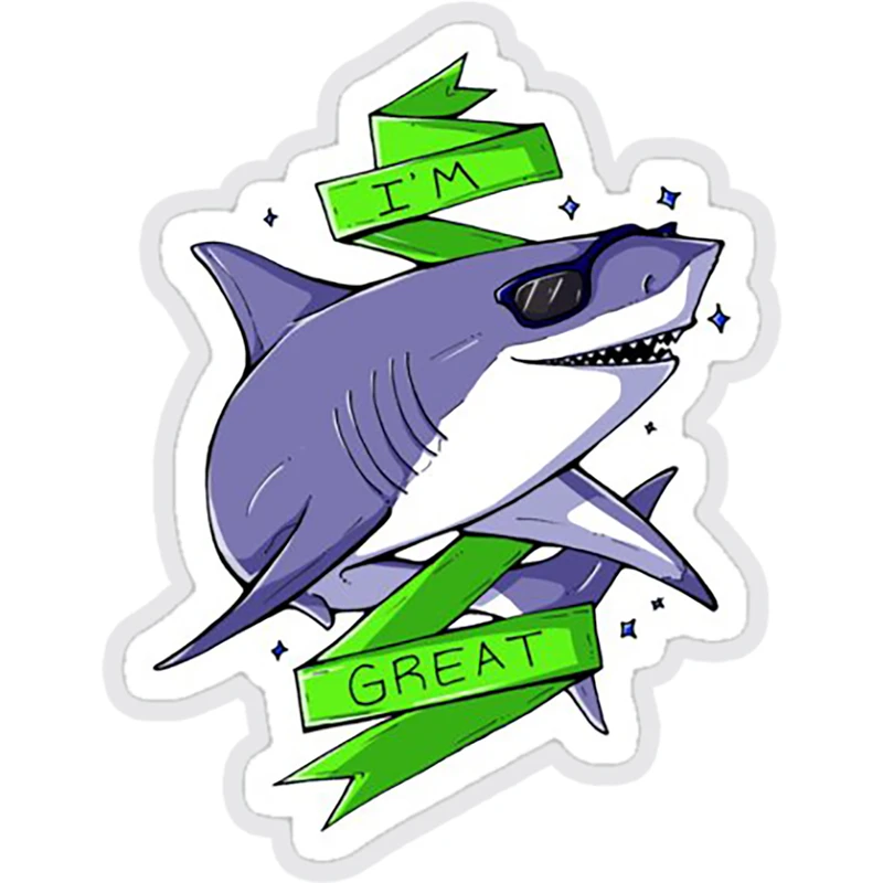 استیکر لپ تاپ  طرح a great shark کدST12