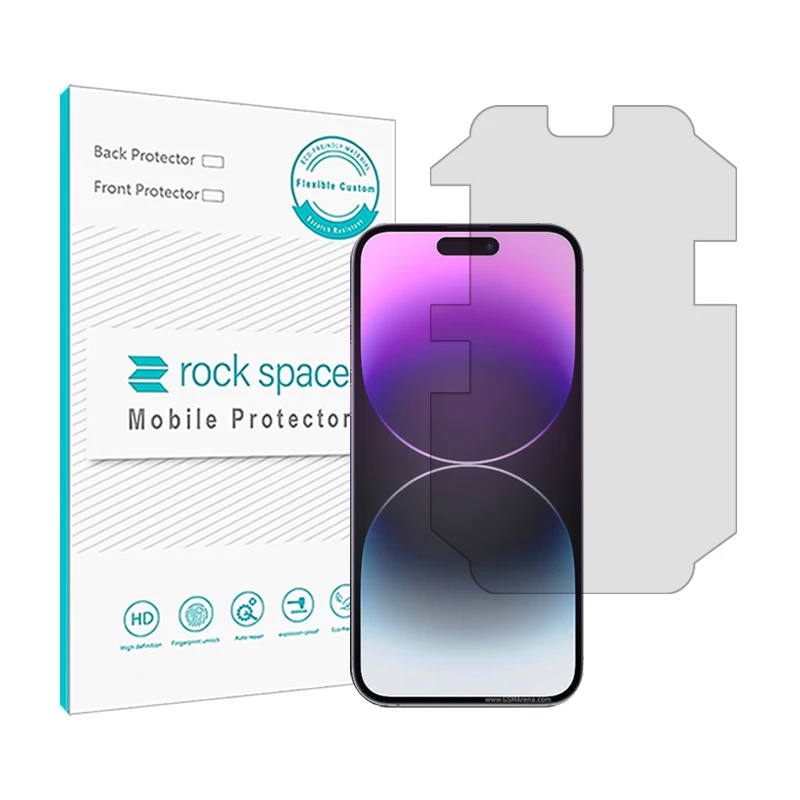 محافظ صفحه نمایش شفاف راک اسپیس مدل HGL-Medium مناسب برای گوشی موبایل اپل iPhone 14 Pro Max