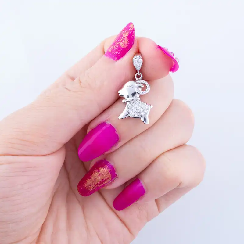 آویز گردنبند نقره زنانه مدل قوچ 093