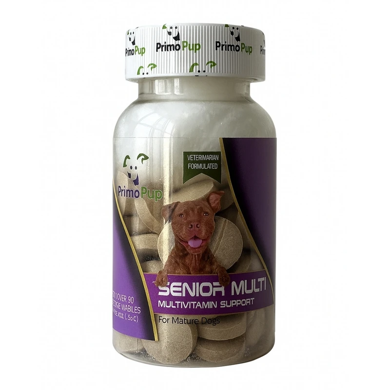 قرص مکمل مولتی ویتامین سگ پریمو پوپ مدل سینیور بسته 60 عددی
