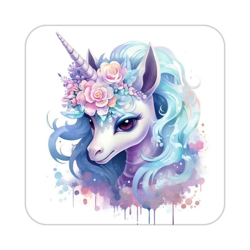 زیر لیوانی کاکتی طرح اسب تک شاخ و یونیکورن مدل mp30993