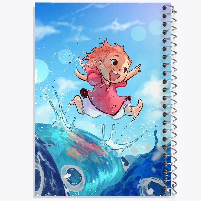 دفتر نت موسیقی 50 برگ خندالو مدل انیمه پونیو (Ponyo) کد F837