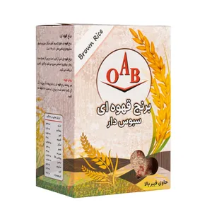 برنج قهوه ای سبوس دار اُ آ ب - 700 گرم