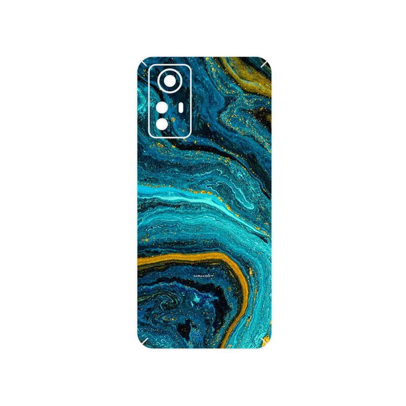 برچسب پوششی ماهوت مدل Turquoise marblewith golden streaks مناسب برای گوشی موبایل شیائومی Redmi Note 12S