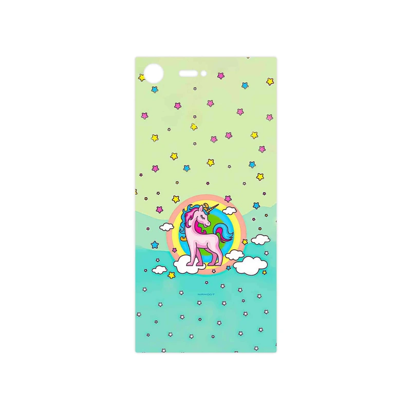 برچسب پوششی ماهوت مدل Rainbow unicorn adventure مناسب برای گوشی موبایل سونی Xperia XZ Premium