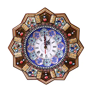 ساعت خاتم کاری مدل خورشیدی طرح گل و مرغ برجسته کد GrBr36d18-2f4