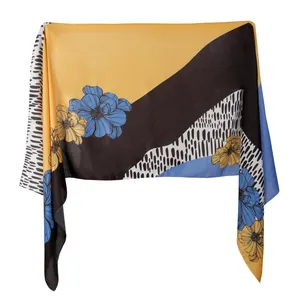 شال زنانه مدل  نخ پنبه گل Z6100