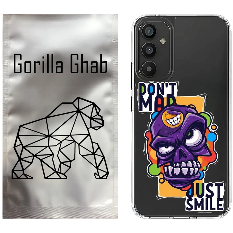 کاور گوریلا قاب مدل CLG کد 33 طرح Smile مناسب برای گوشی موبایل سامسونگ Galaxy A05S / M14 4G