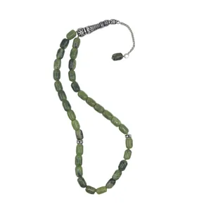 تسبیح نقره گالری ظهیرالدینی مدل یشم کد 33-04