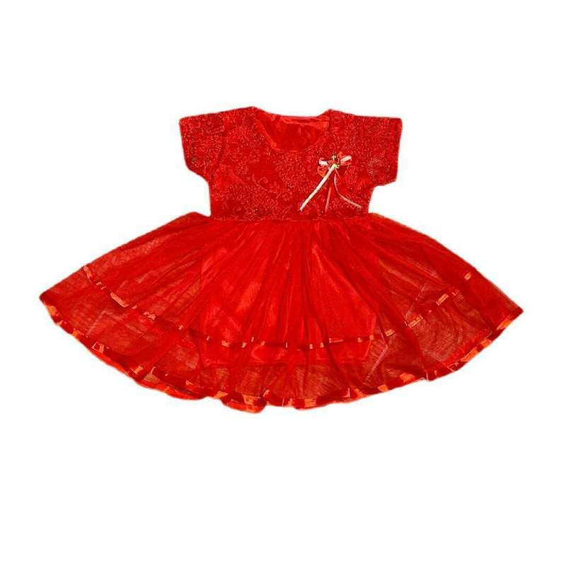 پیراهن دخترانه مدل Tak رنگ قرمز