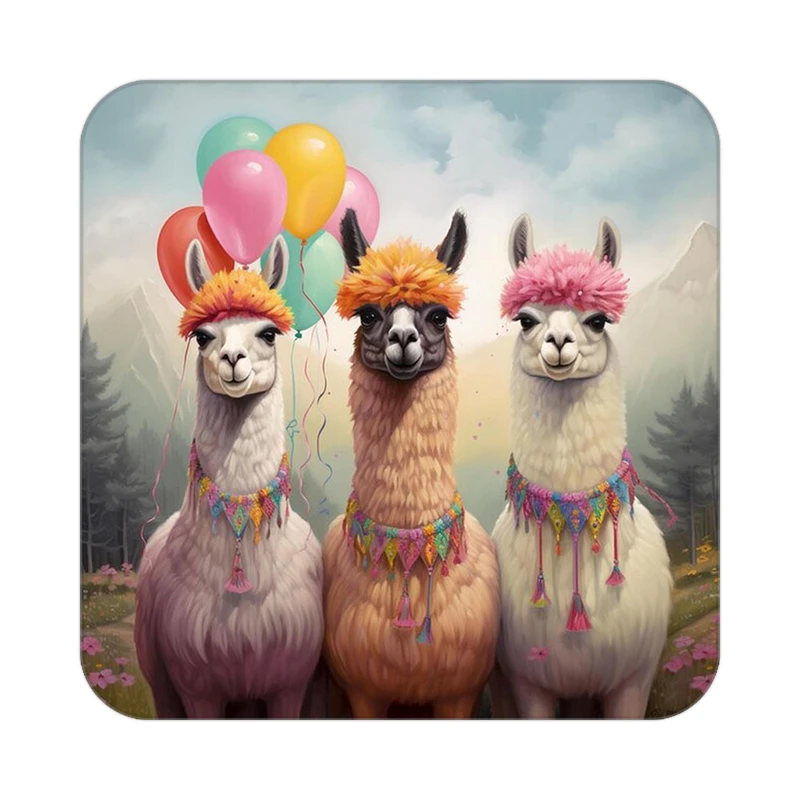 زیر لیوانی کاکتی طرح حیوانات رنگی مدل mp26859