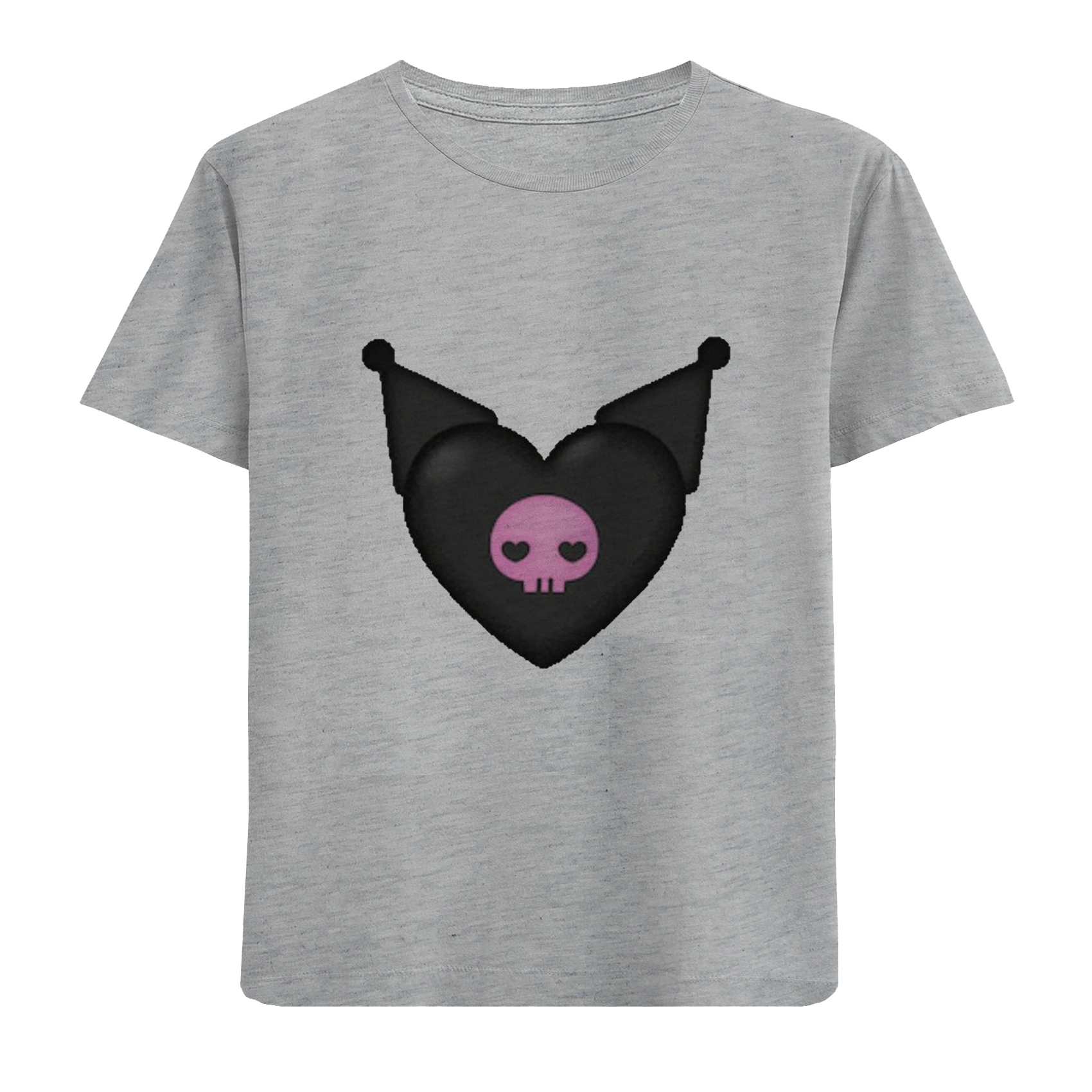 تی شرت آستین کوتاه دخترانه مدل قلب D232