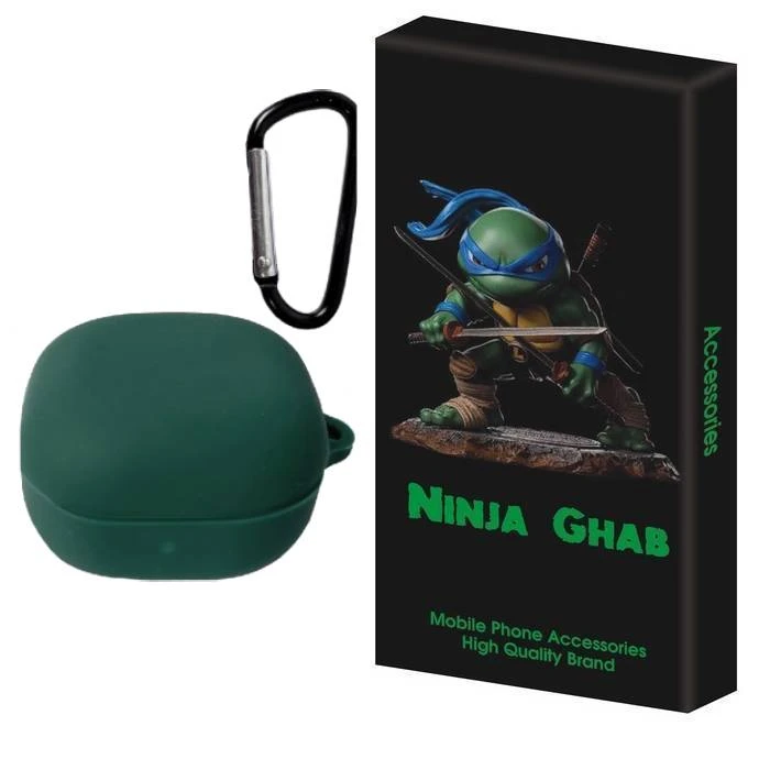 کاور نینجا قاب مدل سیلیکونی مناسب برای کیس هدفون بی سیم سامسونگ Galaxy Buds 2 Pro به همراه قلاب