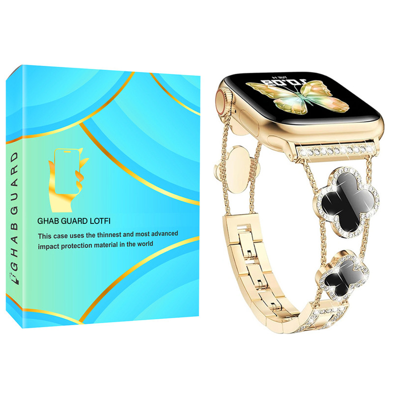 بند ساعت قاب گارد لطفی مدل VANMETAL مناسب برای اپل واچ Watch SE2 2022 44mm