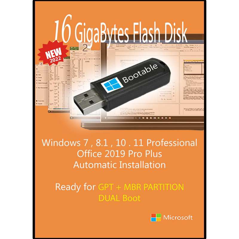 سیستم عامل Windows 7 8.1 10 11 Pro + Office 2019  نشر مایکروسافت