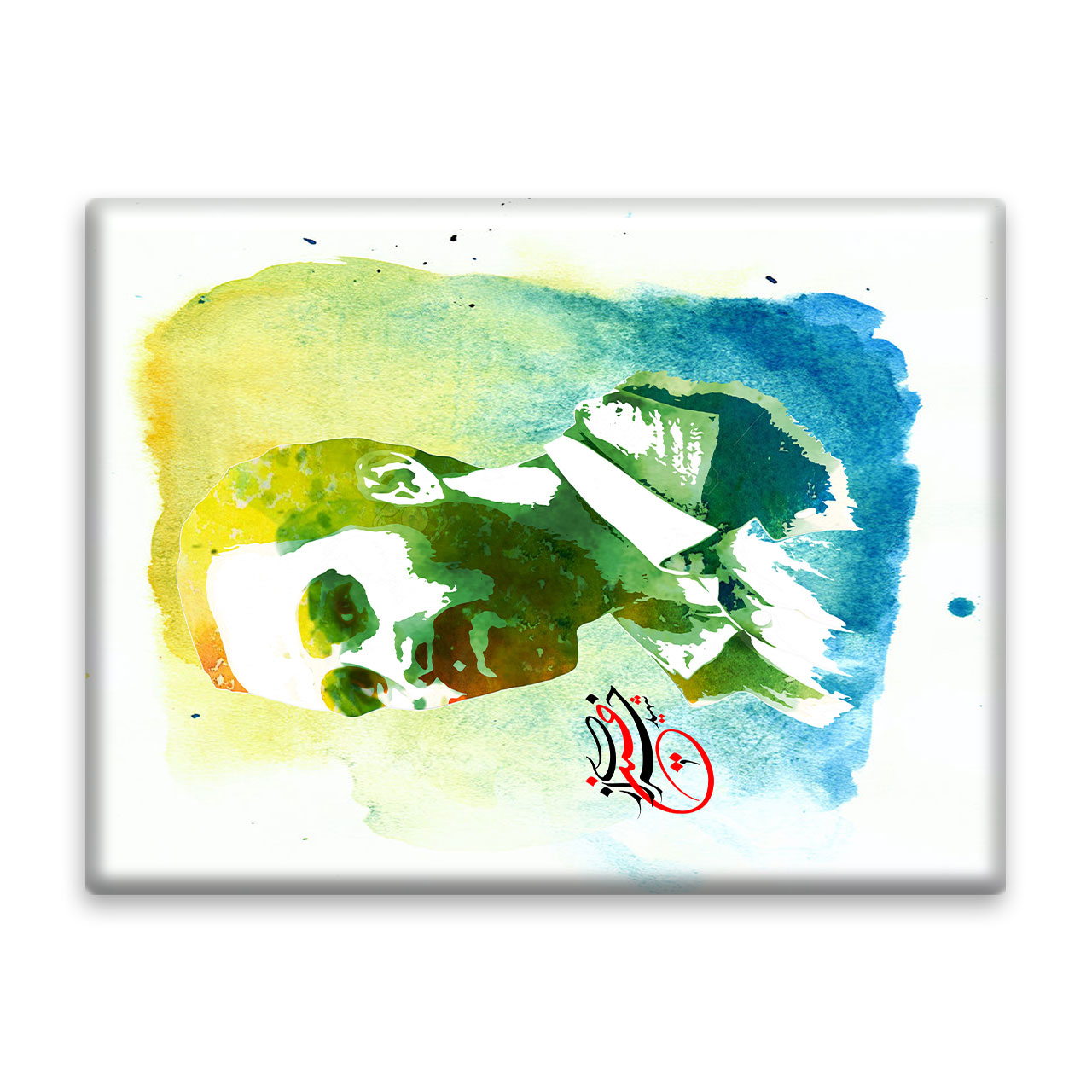 کاشی اطلس آبی طرح شهید حسین خرازی   مدل T5371