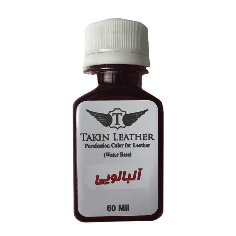 رنگ رویه چرم آلبالویی تکین مدل حکاکی حجم 60 میلی لیتر