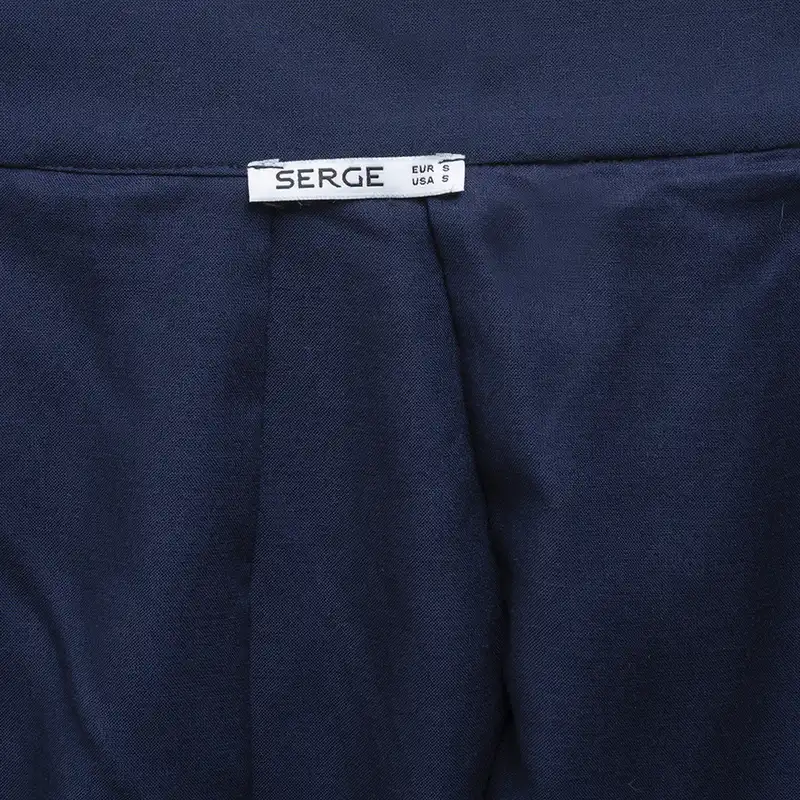 دامن چین‌دار زنانه سرژه مدل 210236 رنگ سرمه‌ای