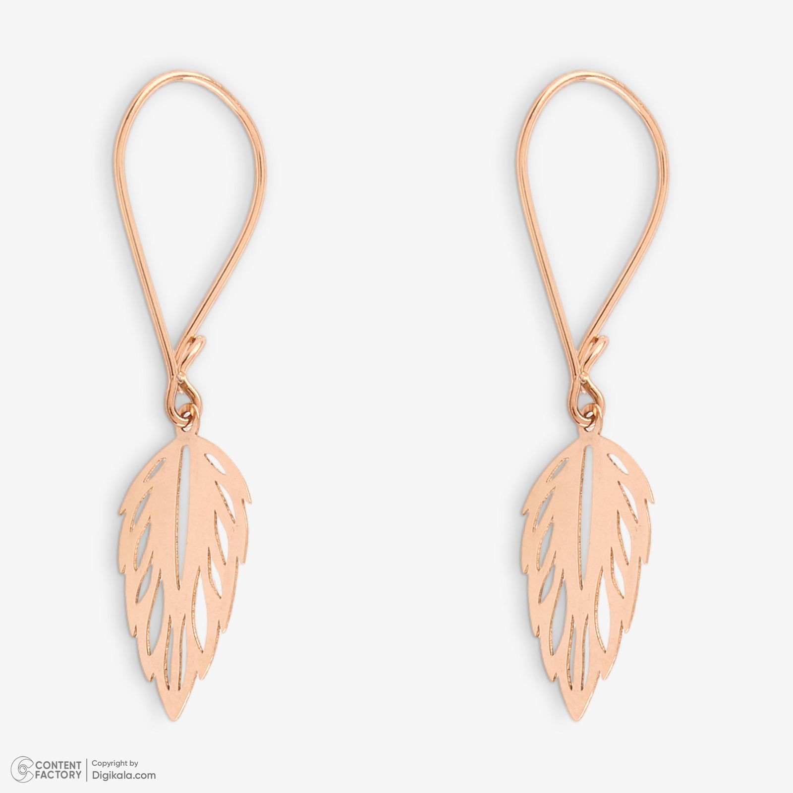 نیم ست طلا 18 عیار زنانه حافا گلد مدل برگ کد nim07 -  - 5