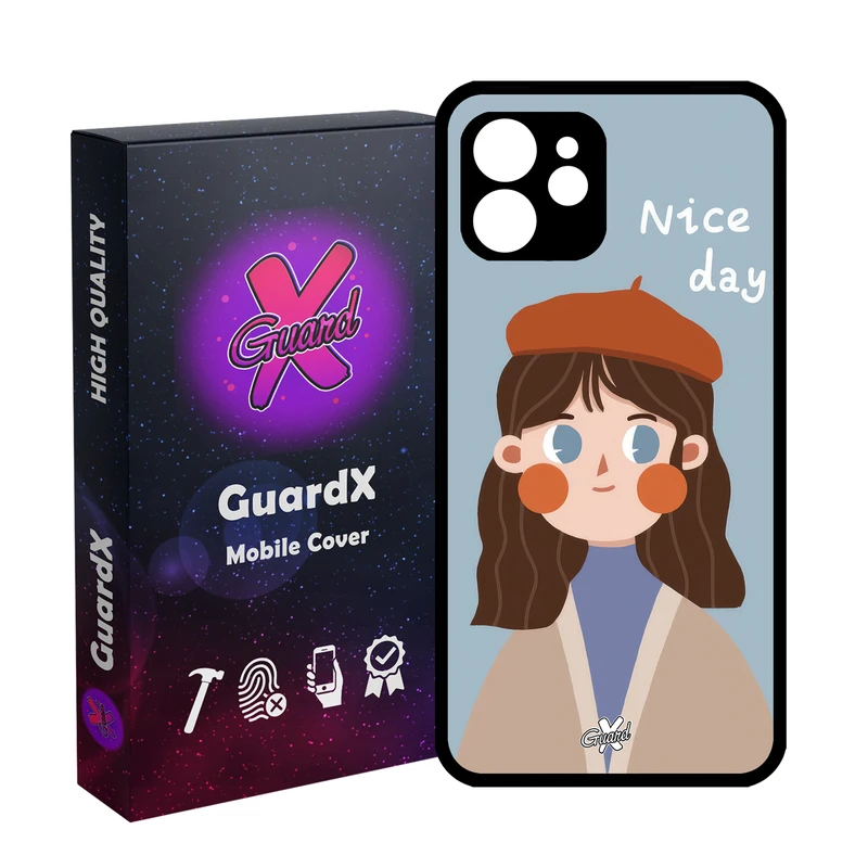 کاور گارد ایکس طرح دختر مدل Glass10628 مناسب برای گوشی موبایل اپل iPhone 12