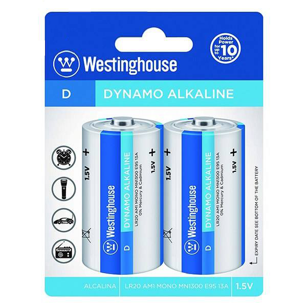 باتری D وستینگهاوس مدل Dynamo Alkaline بسته 2 عددی