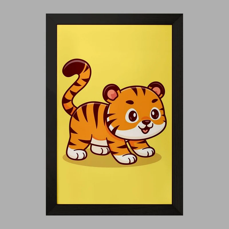 تابلو خندالو مدل حیوانات بامزه ببر کد 25403