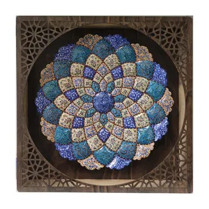 بشقاب میناکاری مدل اسلیمی کد 232
