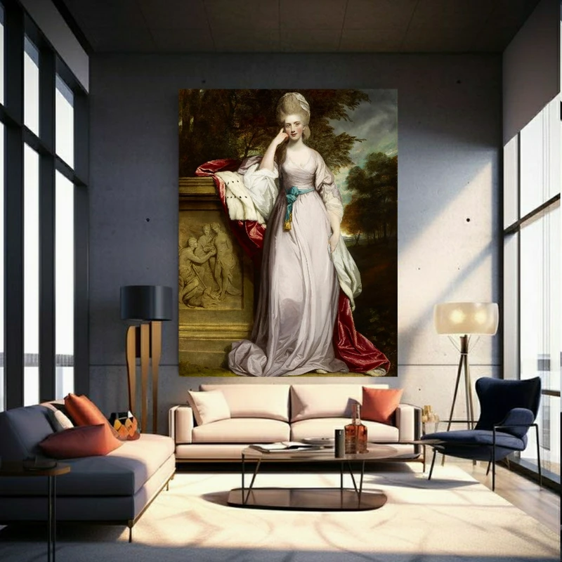 پوستر پارچه ای طرح کلاسیک دختر فرانسوی کد FP2969