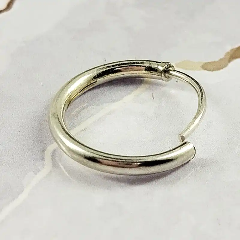 گوشواره نقره زنانه سلین کالا مدل حلقه ای کد 05