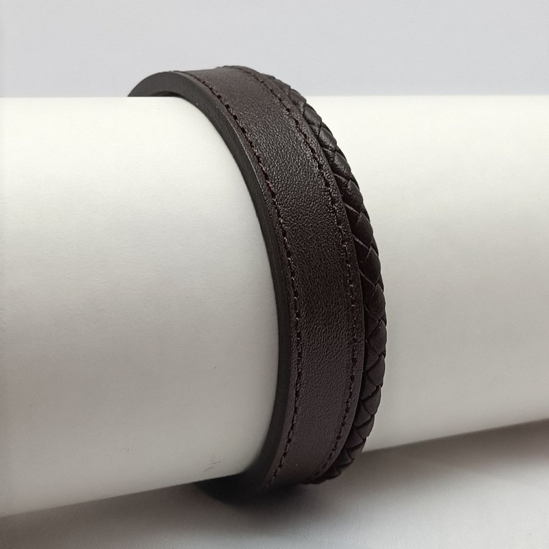دستبند مردانه مدل بافت گرد