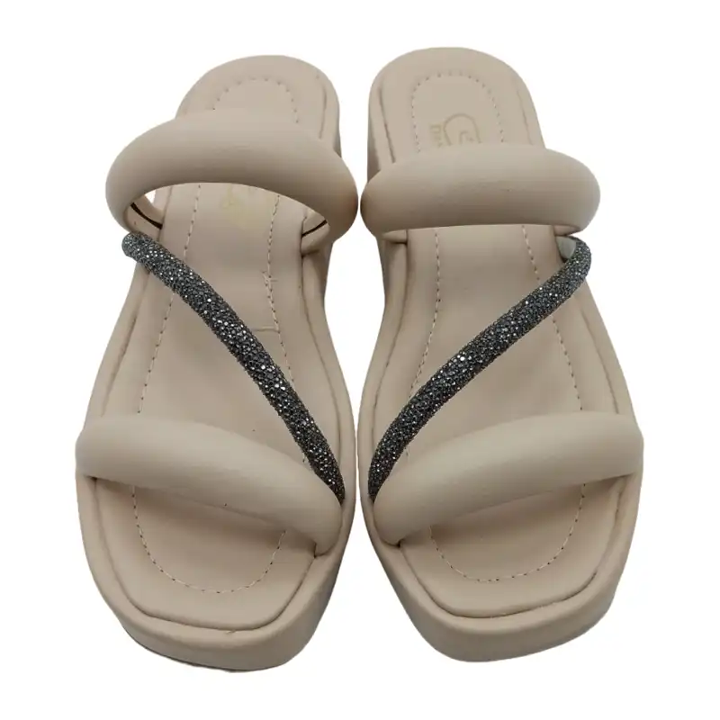 صندل زنانه مدل نفس رنگ کرم