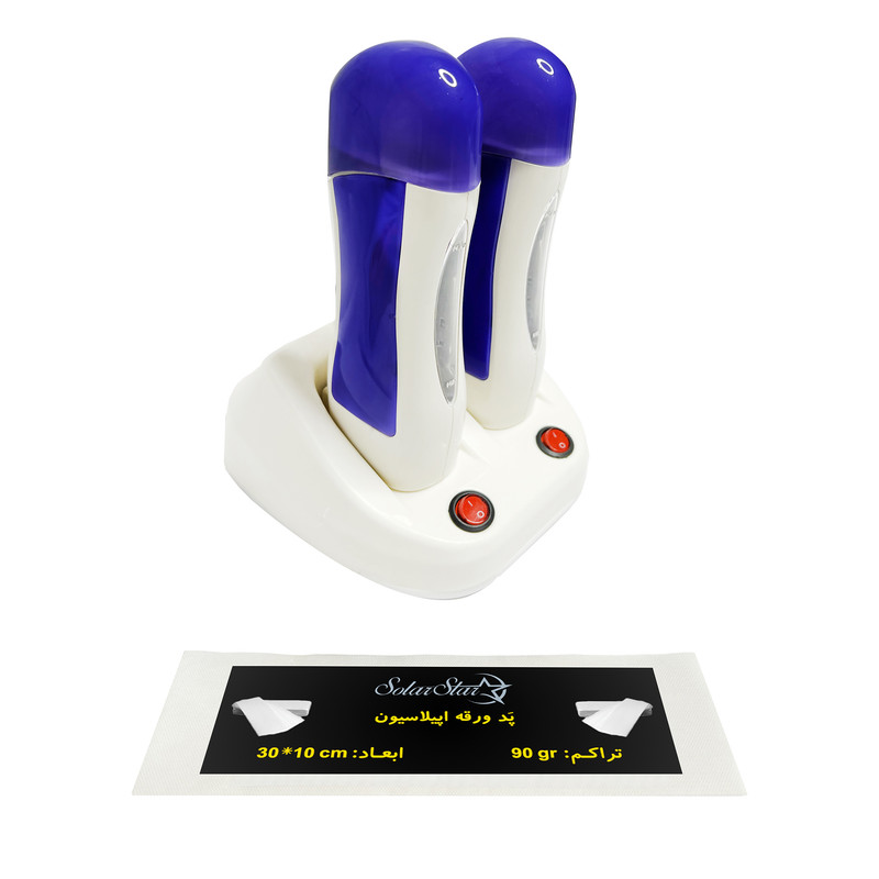 دستگاه موم گرم کن و ذوب وکس خشابی سولار استار مدل 403 به همراه پد اپیلاسیون بسته 10 عددی دستگاه موم گرم کن و ذوب وکس خشابی سولار استار مدل 403 به همراه پد اپیلاسیون بسته 10 عددی