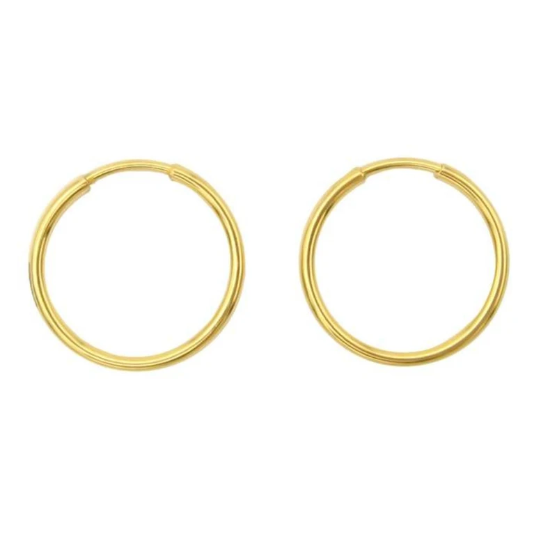 گوشواره طلا کم اجرت 18 عیار زنانه طلای ترنم مدل حلقه ای